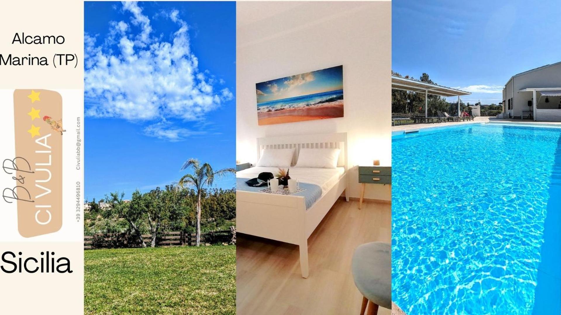 Ci Vulia B&B - Sicilia Sea, Pool, Bbq, Tv, Wi-Fi Alcamo Marina Exterior photo